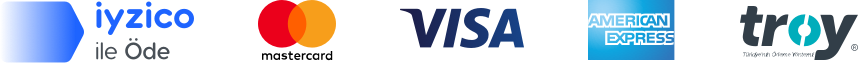 iyzico ile öde · Visa · MasterCard · Troy · American Express